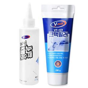 V-tech 200克白色接縫修復劑+290克mekkumi裂縫填充劑套裝, 1組