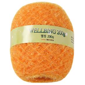 Wellbeing菜瓜布鉤針毛線 200g, 1個, 47金橙