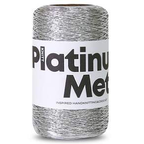 Knitt Platinum金屬毛線 100g, 銀, 1個