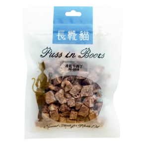 長靴貓 純肉凍乾, 牛肉丁, 40g, 1包