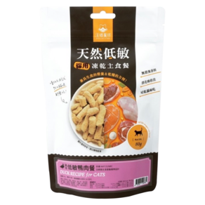 DOG CAT STAR 汪喵星球 全貓齡天然低敏凍乾主食餐, 低敏鴨肉, 80g, 1包