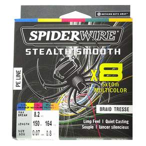 SPIDERWIRE Smooth8 5色，150m, 1個, 藍色 + 黃色 + 紅色 + 綠色 + 橙色