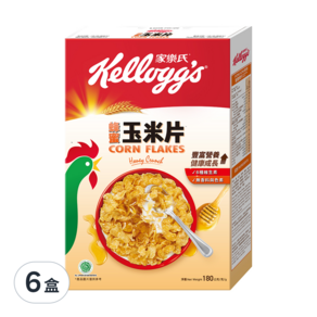 Kellogg's 家樂氏 CORN FLAKES 公雞玉米片 蜂蜜玉米片, 180g, 6盒