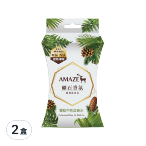 AMAZE 森林擴香 礦石香氛包 雪松中性淡香水 3個, 60g, 2盒