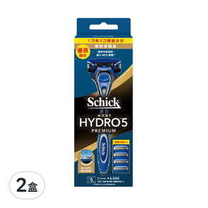 Schick 舒適牌 水次元5 PREMIUM 刮鬍刀 刀架*1支+刀頭*5入, 2盒