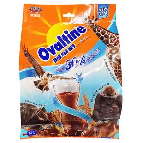 Ovaltine 阿華田 減糖營養巧克力麥芽飲品, 31g, 14包, 1袋