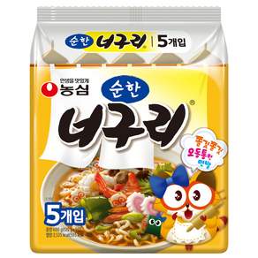 Nongshim 農心 浣熊海鮮烏龍麵 韓國境內版, 5包