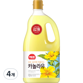 Haepyo菜籽油, 1.5L, 4個