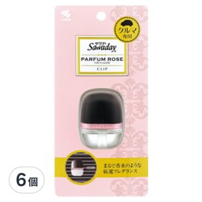 小林製藥 車用夾式芳香劑 6ml, 花果香, 6個