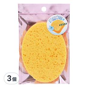 台灣 COSMOS 洗臉海棉 橢圓形 大, 3個