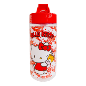 Skater 摺疊吸管式透明水壺 直徑80 x 73 x 187mm, hello kitty, 500ml, 1個