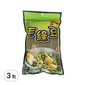 耆盛食品 毛綠豆, 500g, 3包