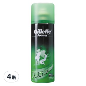 Gillette 吉列 刮鬍泡 檸檬, 210g, 4瓶