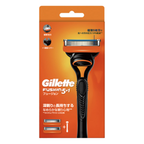 Gillette 吉列 Fusion鋒隱系列 刮鬍刀 刀架*1+刀頭*2, 1盒