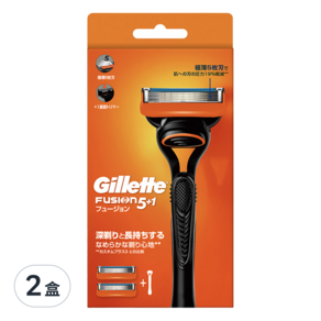 Gillette 吉列 Fusion鋒隱系列 刮鬍刀 刀架*1+刀頭*2, 2盒