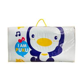 PUKU 藍色企鵝 加大乳膠床墊薄, 水色, 1個