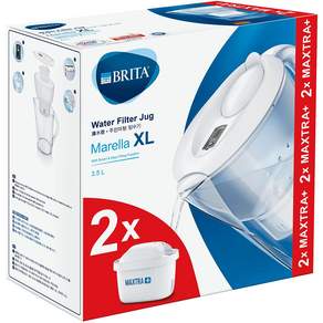 BRITA Marella XL馬利拉濾水壺 白色+濾芯 2入, Marella XL 白色