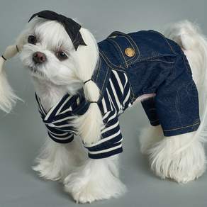 Dog-i 犬用吊帶休閒衣服, 海軍