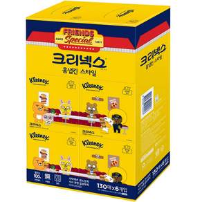 Kleenex 舒潔 Kakao Friend餐巾紙 130入, 白色的, 6個, 130張