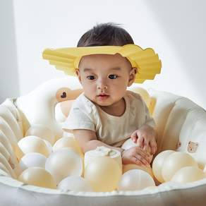aguard 兒童洗髮帽, 黃色, 1組