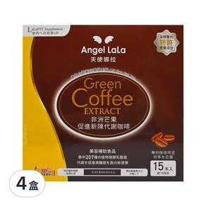 Angel LaLa 天使娜拉 非洲芒果新陳代謝咖啡, 12g, 15包, 4盒