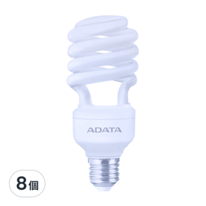 ADATA 威剛 23W螺旋省電燈泡, 白光, 8個