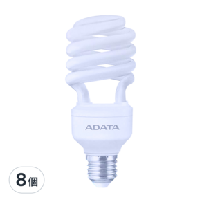 ADATA 威剛 螺旋省電燈泡 23W EFS-23DEX, 白光, 8個