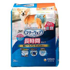 unicharm pet Mannerwear 禮貌帶 長時間 通用款, L, 26片, 1包