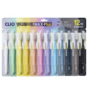 CLIO MAX PLUS細毛牙刷組, 12支, 1組