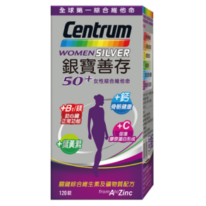 Centrum 善存 銀寶善存50+ 女性綜合維他命, 120錠, 1罐