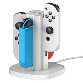 JOYTRON 適用於 Nintendo Switch 的 Joy-Con LED 充電底座充電器, JTSW-103(白), 1個