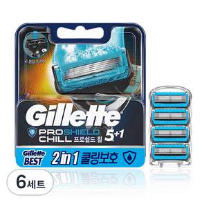 Gillette 吉列 超鋒刮鬍刀片, 4件, 6個