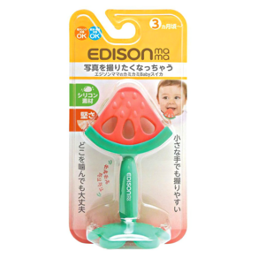 EDISON mama 嬰幼兒趣味潔牙器 3個月以上, 西瓜, 1個