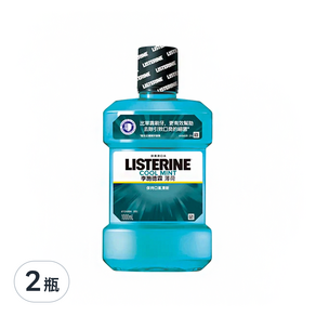 LISTERINE 李施德霖 薄荷除菌漱口水, 1L, 2瓶