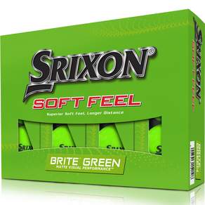 Srixon 新款柔軟手感高爾夫球 2 件 12 顆裝, 1盒, BRITE GREEN, 12顆