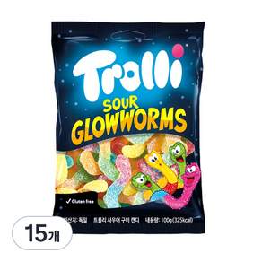 Trolli 酸味蚯蚓造型軟糖 12入, 100g, 15包