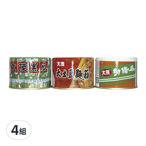 大茂 三寶 土豆 170g*1+黑瓜 170g*1+幼條瓜 170g*1, 4組