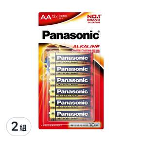 Panasonic 國際牌 大電流鹼性電池 3號, 12顆, 2組