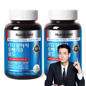 NutriD-Day rTG Omega黃金魚油膠囊, 90顆, 2罐