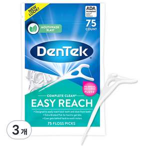 Dentech Complete Clean Easy-Rich 磨牙牙間牙線, 75入, 3個