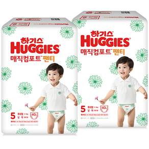 HUGGIES 好奇 韓國製 Magic Comfort 舒適褲型尿布 男童, XL, 80片