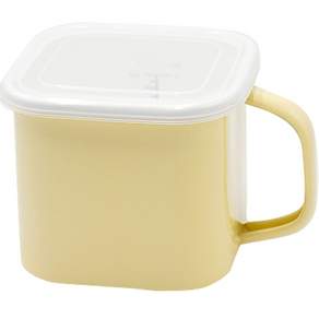 青檸橄欖搪瓷方形罐罐黃色 1.45L, 單品, 1個, 黃色