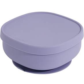 LALABY 矽膠吸盤碗, 05款 薰衣草紫, 1入