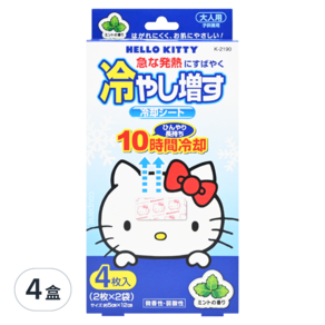 novopin Kitty退熱貼 薄荷 5*12cm, 4片, 4盒