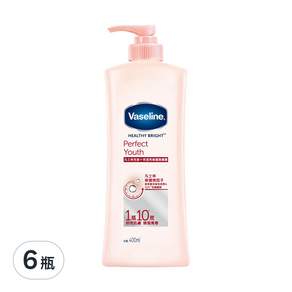 Vaseline 凡士林 完美十效透亮潤膚露, 400ml, 6瓶