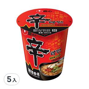 NONGSHIM 農心 辛香菇味杯麵 68g, 5入