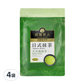 台灣茶人 正能量系列 日式頂級抹茶粉 隨身包, 2g, 18包, 4袋