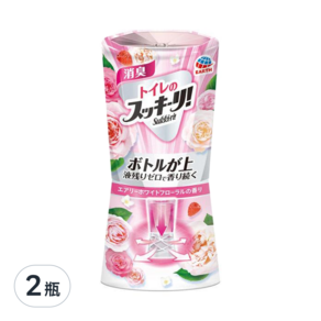 EARTH 地球製藥 浴廁芳香除臭劑 清新花香, 400ml, 2瓶