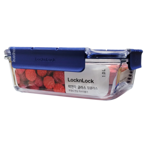 LocknLock 樂扣樂扣 頂級矩形玻璃保鮮盒 1L, 3個