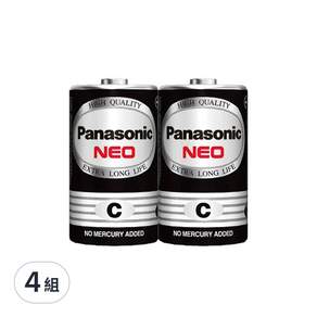 Panasonic 錳乾電池 2號, 2顆, 4組